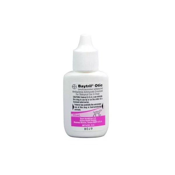 Baytril Otic Solution 15ml  12/bx