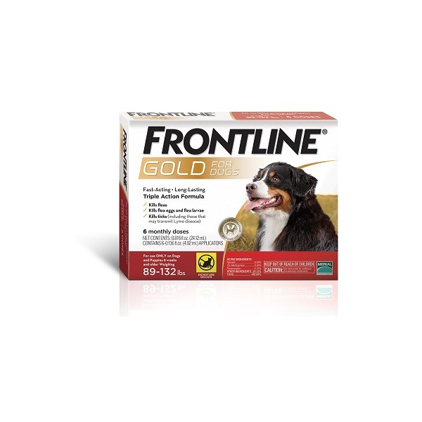 Frontline Gold X-Large 89-123Lbs 3 X 6 Dose Red