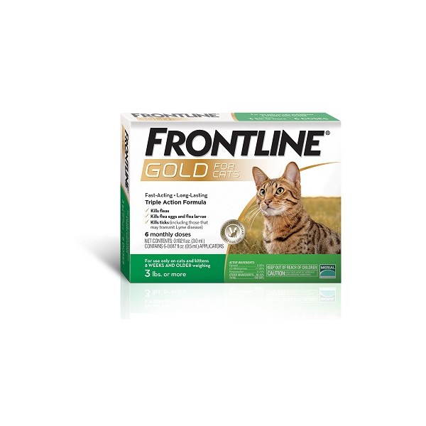 Frontline Gold Cat/Kitten 6 X 6 Dose Green