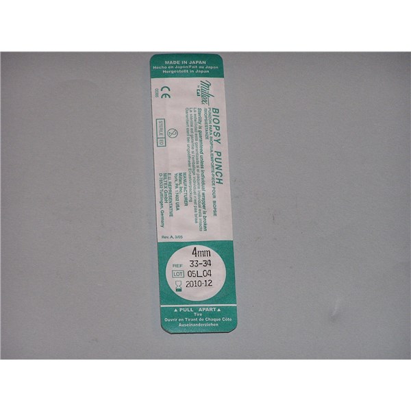 Disposable Punch Biopsy 4mm Teal