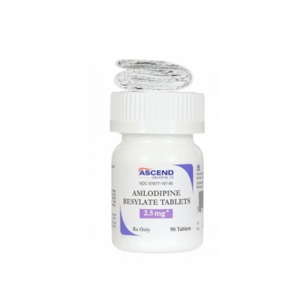 Amlodipine Tabs 2.5mg 90ct Ascend Label