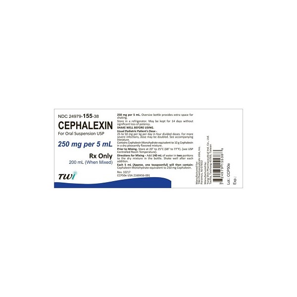 Cephalexin Suspension 250mg/5ml 200ml  TWI Label