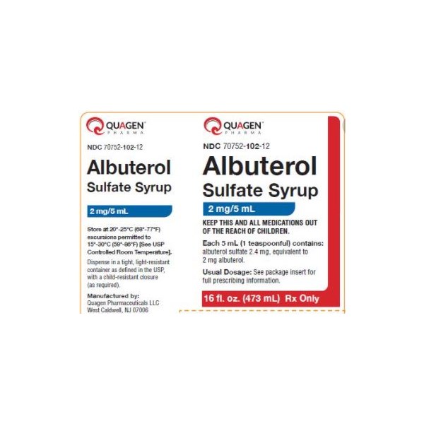 Albuterol Syrup 2mg/5ml 473ml  Quagen Label