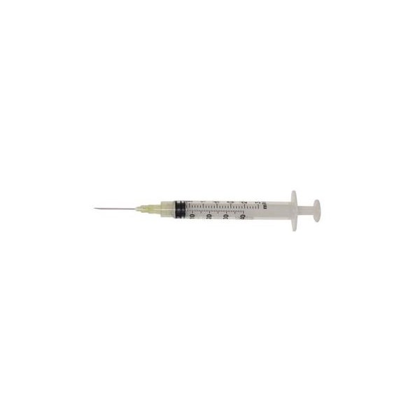 Exel Syringe 3cc with 20g x 1 Luer Lock   100/bx
