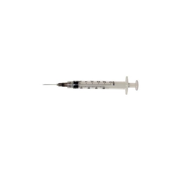 Exel Syringe 3cc with 22g x 3/4 Luer Lock  100/bx