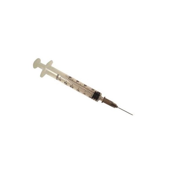 Exel Syringe 3cc with 22g x 1 Luer Slip   100/bx