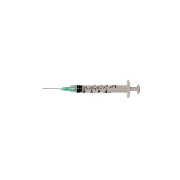Exel Syringe 3cc with 21g x 1 Luer Lock  100/bx