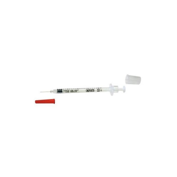 Exel Insulin Syringe 0.5cc (1/2cc) U-40 with 29g x 1/2  100/bx