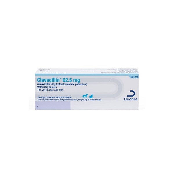 Clavacillin Tab 62.5mg 210ct (amoxicillin trihydrate/clavulanate potassium)