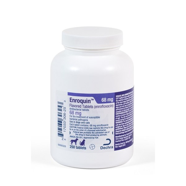 Enroquin Flavortabs 68mg 250ct Enrofloxacin