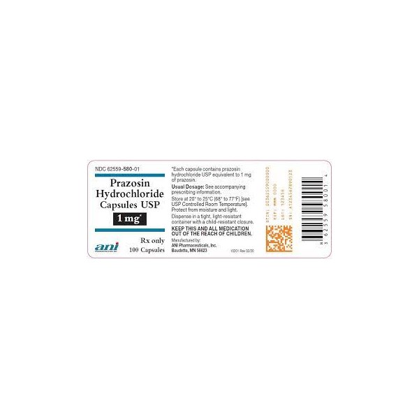 Prazosin Caps 1mg 100ct Ani Label