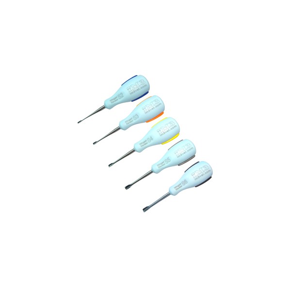 iM3 Ergo Winged Elevator Set Sml 5 2mm-6mm Plastic Handle Small Wes5S