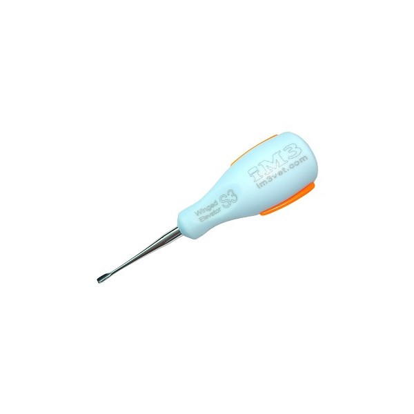 iM3 Ergo Winged Elevator 3mm Small Blue Handle/Orange Grip Wes03