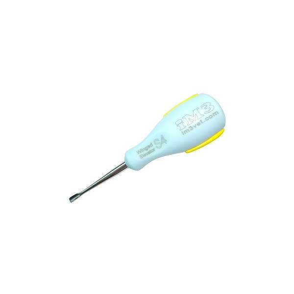 iM3 Ergo Winged Elevator 4mm Small Blue Handle/Yellow Grip Wes04