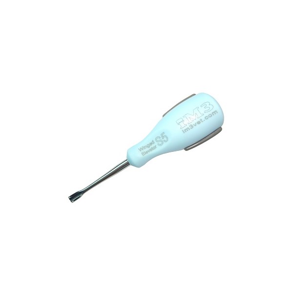 iM3 Ergo Winged Elevator 5mm Small Blue Handle/Grey Grip Wes05
