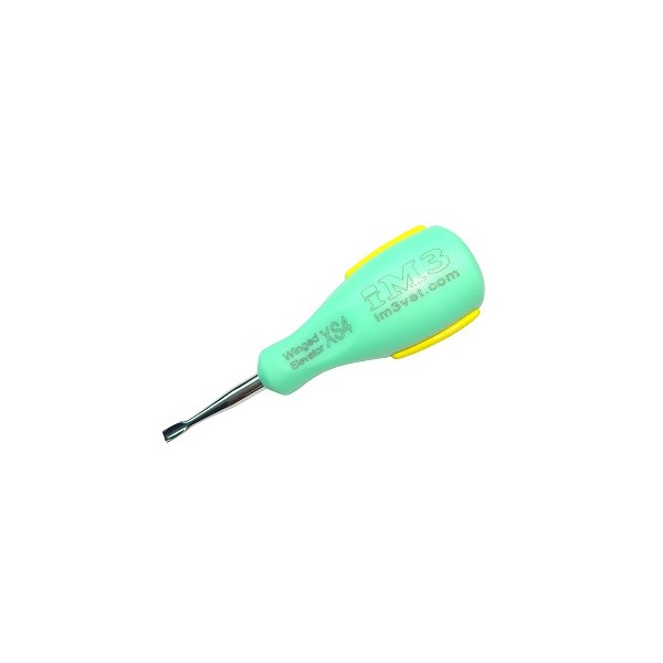 iM3 Ergo Winged Elevator 4mm X Small Green Handle/Yellow Grip Wex04