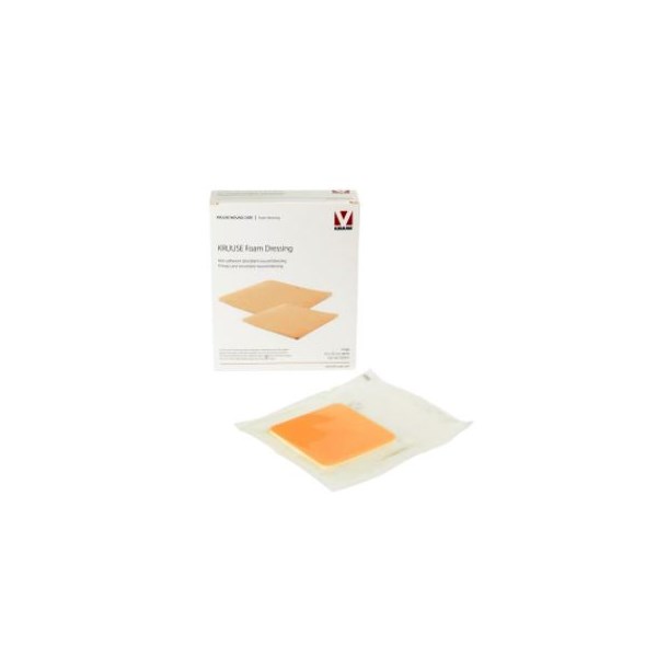 Kruuse Foam Dressing Sterile 4&quot; x 4&quot;  10/pk