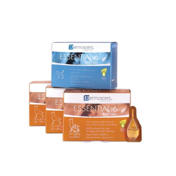 Dermoscent Essential 6 Spot-On Skin Care Dog 22-44Lbs 4Pk