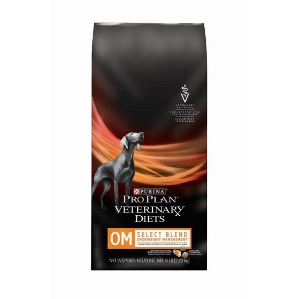 Purina Vet Diet Dog OM Overweight Management Select Blend 18Lb
