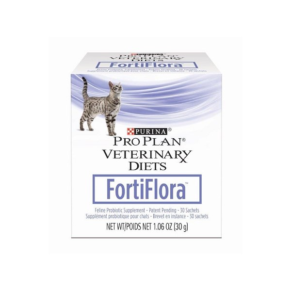 Purina Vet Diet Fortiflora Probiotic Supplement Cat 1oz  (6 boxes--each box contains 30) 180 sachets