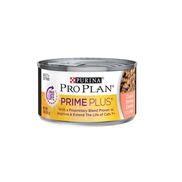 Purina Pro Plan Prime Plus Cat 7+ Classic Cod 3oz   24/case