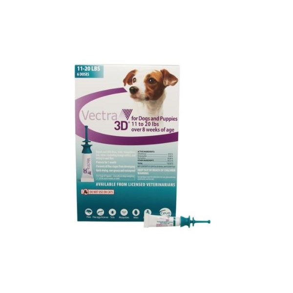 Vectra 3D Small Dog 11-20lbs 6 dose CARD