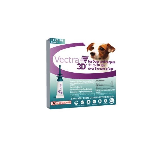 Vectra 3D Dog 11-20lbs 3 dose CARD