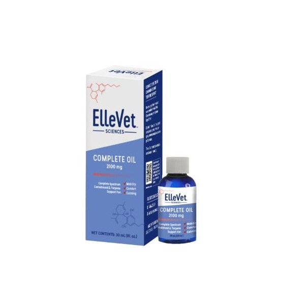 Ellevet CBD + CBDA Oil Dog 50mg/ml 2100mg/bottle 30ml