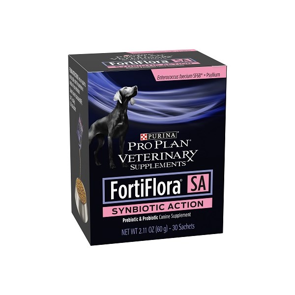 Purina Vet Diet Fortiflora Synbiotic Action ( SA )  Dog 30 sachets/box  6 boxes per case
