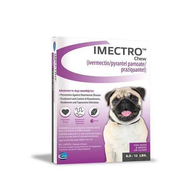 Imectro Chew 6.0-12lbs Purple (6 doses per card--10 cards/carton)