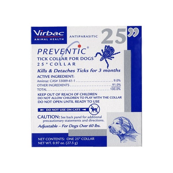 Preventic Canine Tick Collar 25&quot; Over 60lb